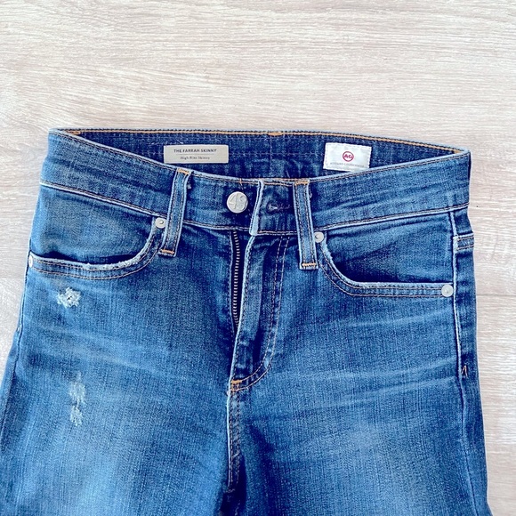 AG High-Rise Jeans | Dark Blue Wash | Size 24R - Picture 5 of 8